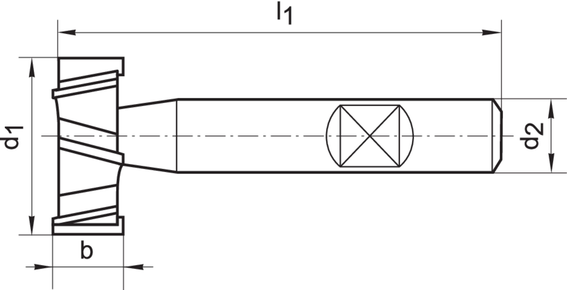 FORMAT T-Nutenfräser DIN851 AB HSSE 32,0x14,0mm