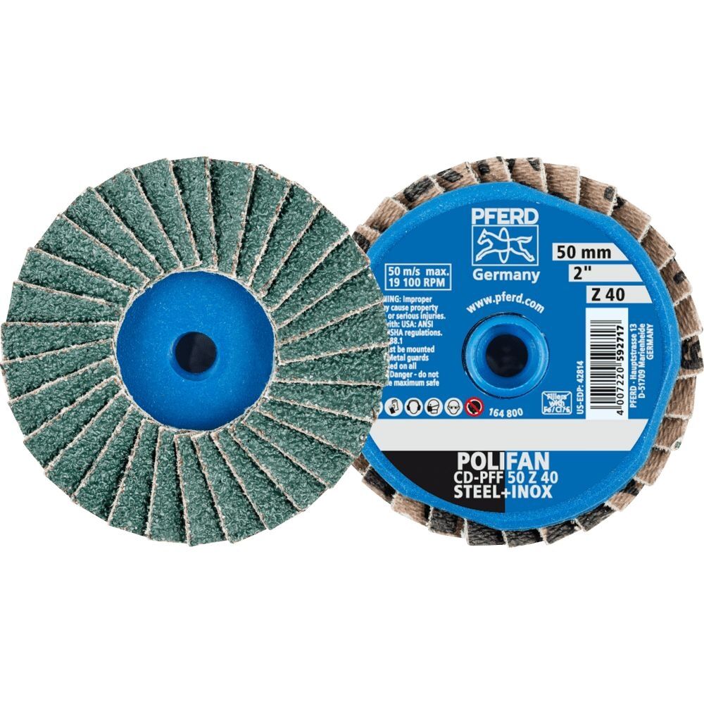 PFERD Fächerschleifscheibe COMBIDISC mini-Polifan 50mm Z40