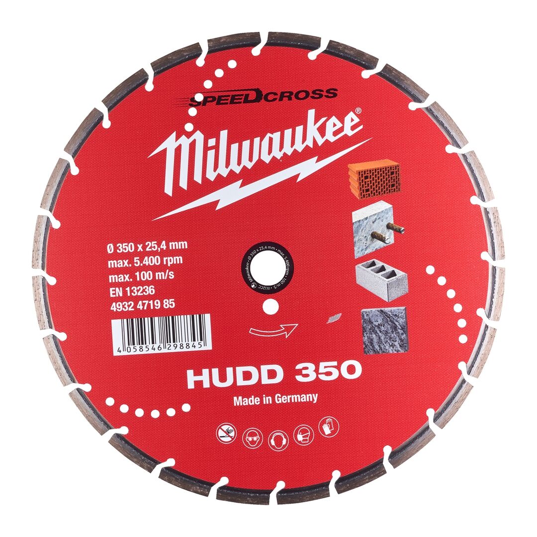 MILWAUKEE Diamanttrennscheibe Speedcross HUDD 350mm für harte Materialien