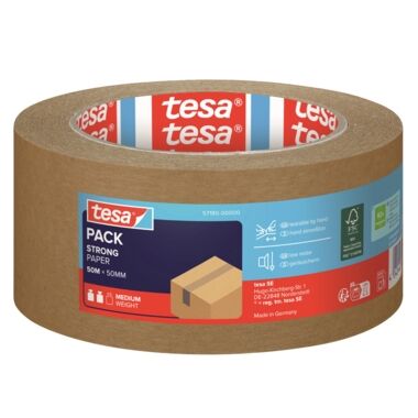 TESA Packband 50mm 50m braun TESApack Paper EcoLogo 57180-00000