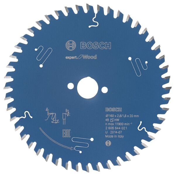BOSCH Kreissägeblatt HW Expert 160x20x2,6 48T