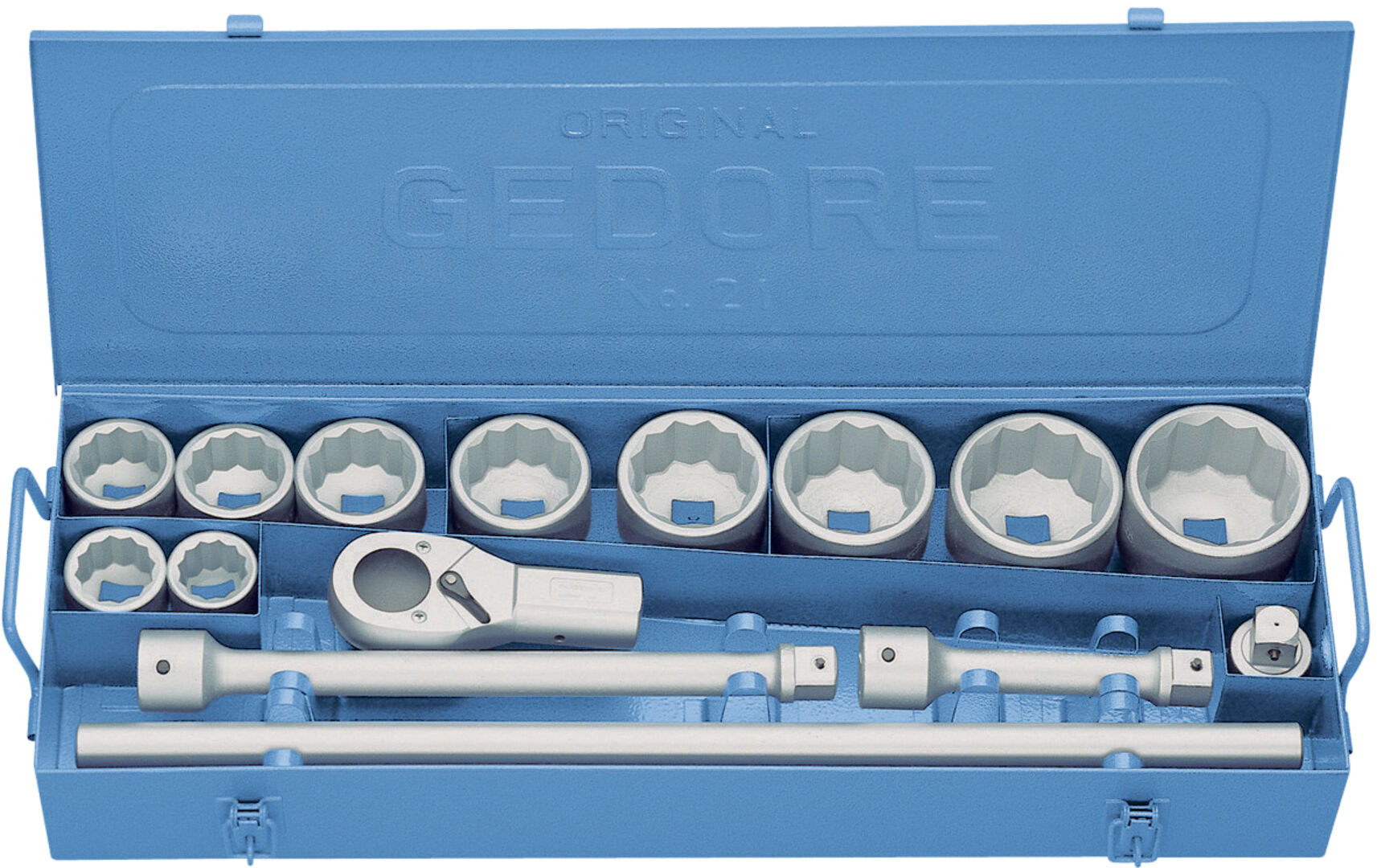 GEDORE Steckschlüssel-Set 1" 15-tlg UD-Profil 36-80mm D 21 EMU-10 6181600