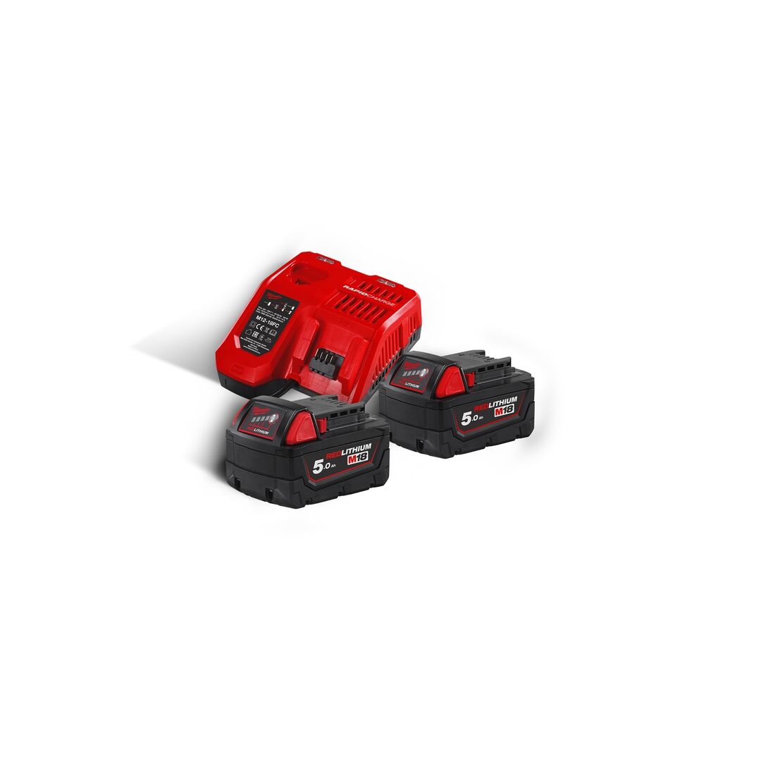 MILWAUKEE 18V Starterset M18 NRG-502 2x18V/5Ah 1x12V/2,0Ah Ladegerät