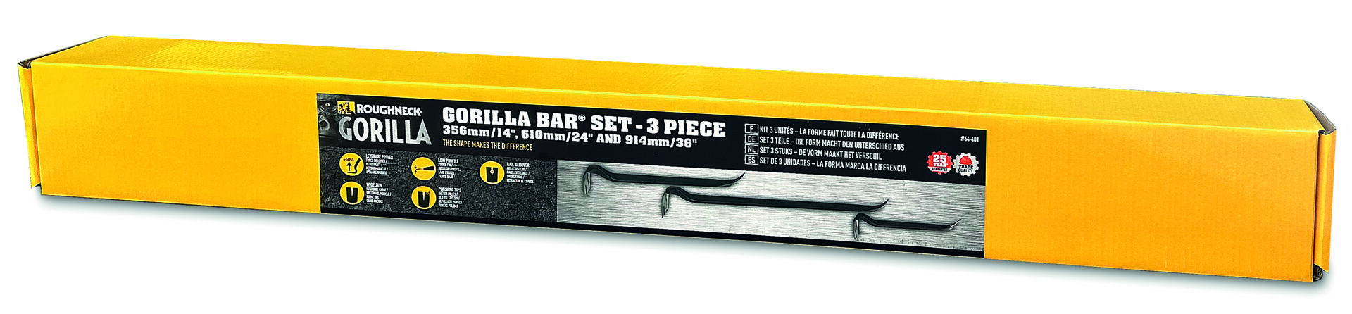 ROUGHN Roughneck GORILLA BAR Brecheisen-Set 3 teilig 14",24" & 36"
