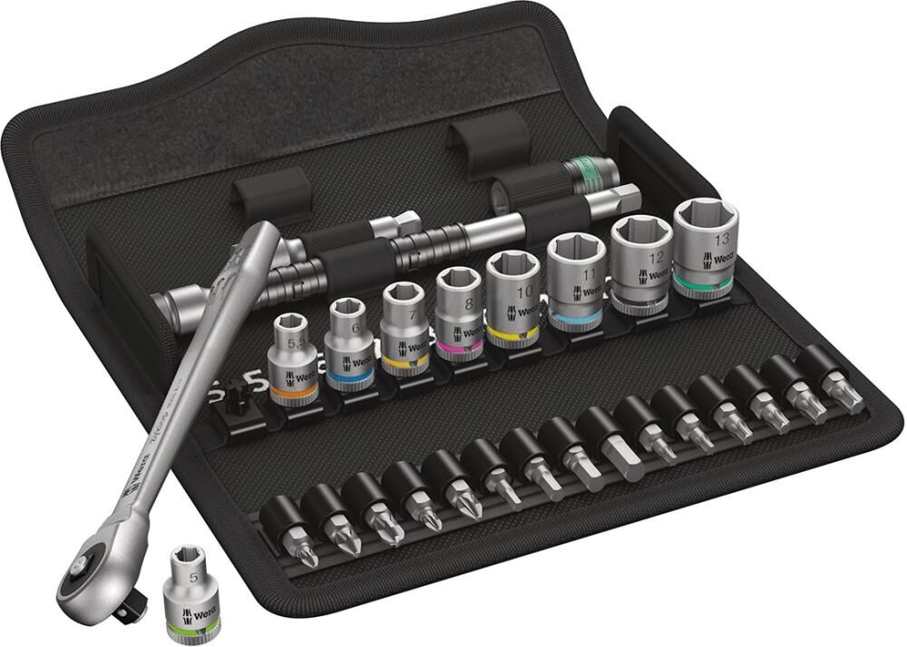 WERA Steckschlüssel Set 1/4" 28-teilig ZYKLOP push