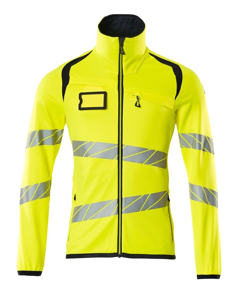 MASCOT Warnschutz-Fleece-Pullover Gr. 3XL Reißverschluss hi-vis gelb/schwarzblau 19103-315