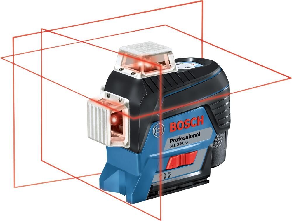 BOSCH Kreuzlinienlaser Set GLL 3-80C + BM 1 + L-Boxx