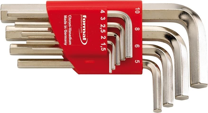 FORMAT Winkelschraubendreher Set 1,5-10mm im Handhalter 9-teilig