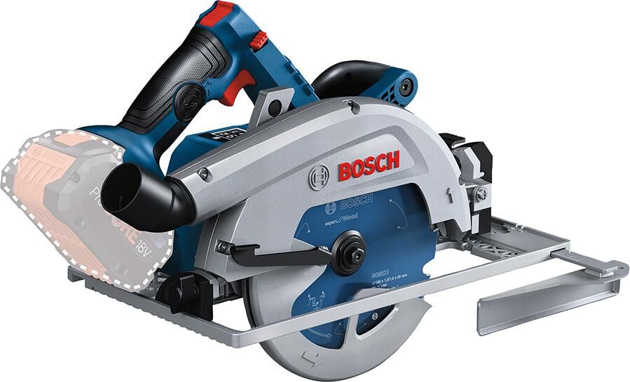 BOSCH Akku-Handkreissäge GKS 18V-68GC Solo in L-Boxx Parallelanschlag
