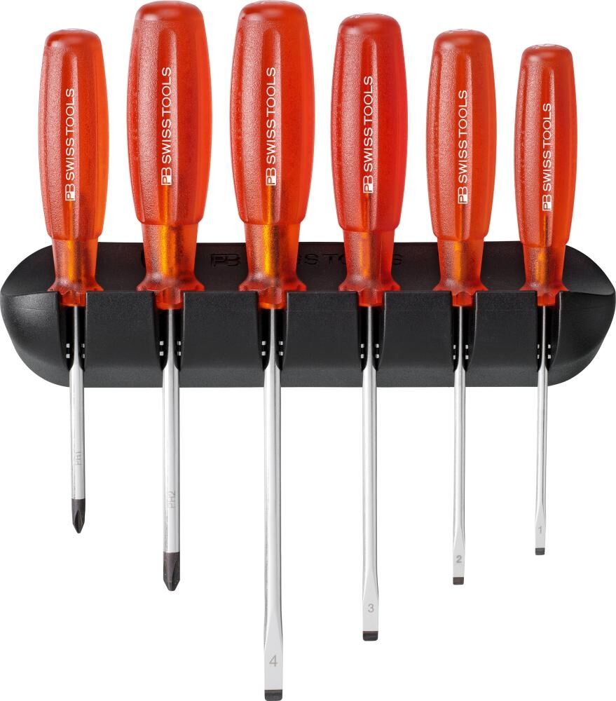 PB SWISS TOOLS Schraubendreher Set Multicraft 6-teilig Schlitz PH
