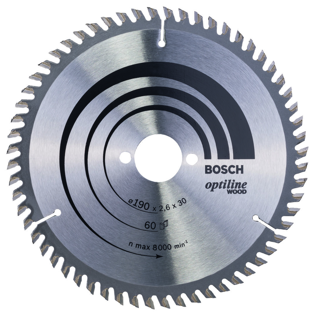 BOSCH Kreissägeblatt 190x30 60WZ OPTILINE SB 2,6