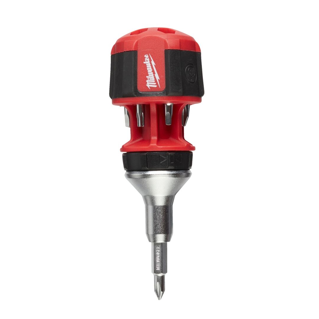 MILWAUKEE Schraubendreher mit Ratsche Stubby inkl. 7 Bits PH/PZ/TX/SL
