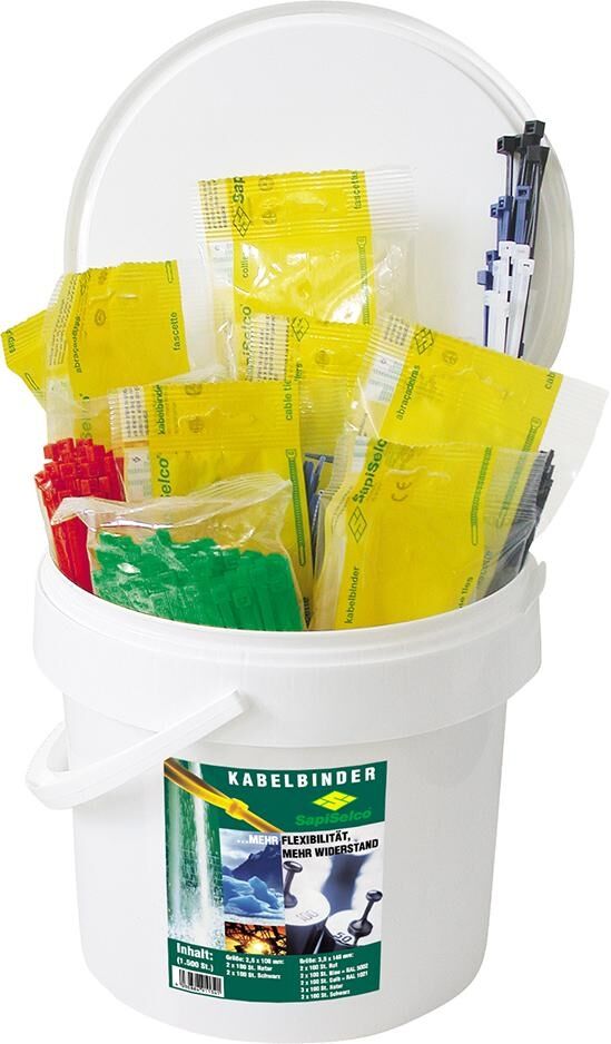 SAPISELCO Kabelbinder Set Nylon 1500-teilig