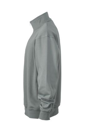 JAMES & NICHOLSON Sweatshirt Half Zip dark-grey Gr. L