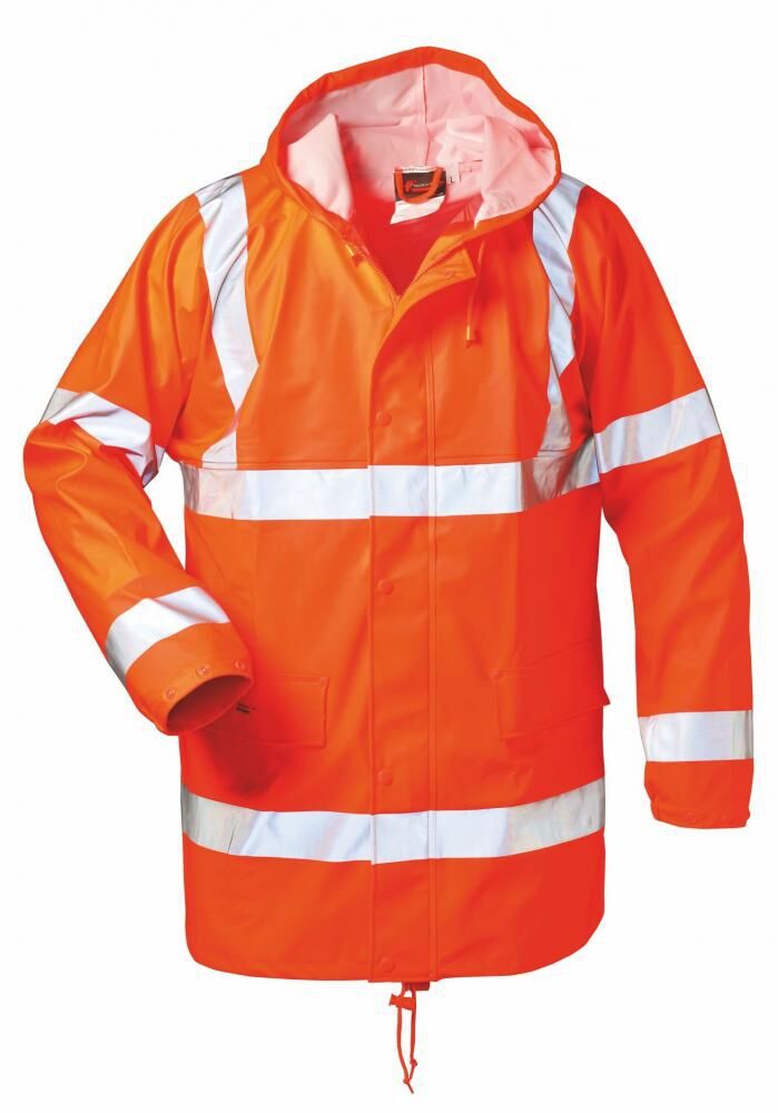 NORWAY Warnschutz-Regenjacke FINN 2341 Kl. 3 PU/PES 190g/m Fb. Orange Gr. 2XL