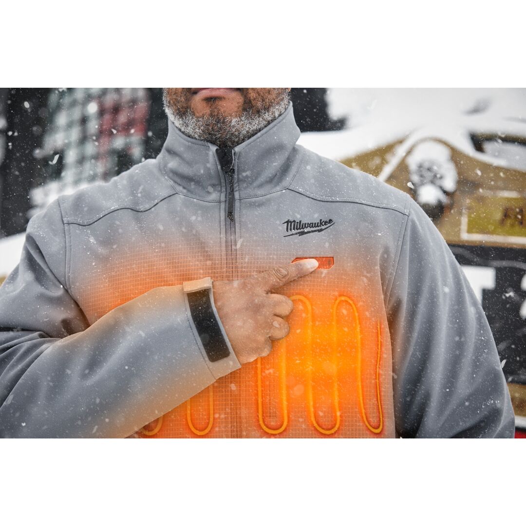 MILWAUKEE Akku-Thermo-Jacke Arbeitsjacke HJGREY5-0 grau Gr. XXL