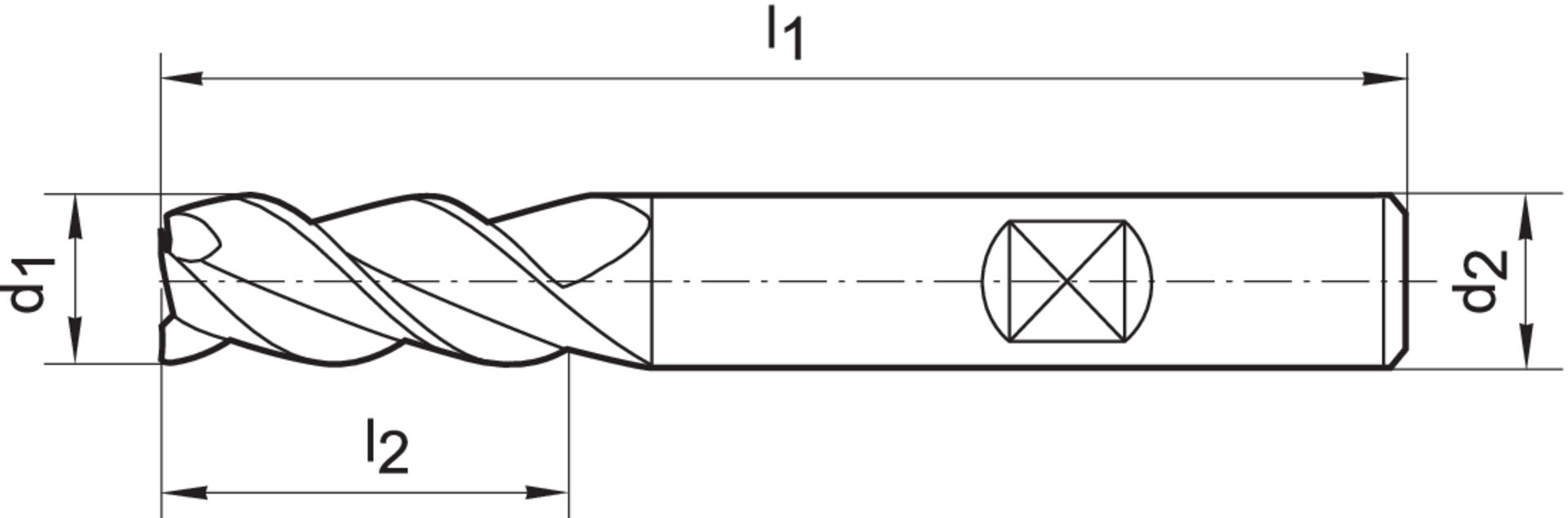 FORMAT Schaftfräser-Set TiAlN 4-12mm 6-teilig DIN 6527