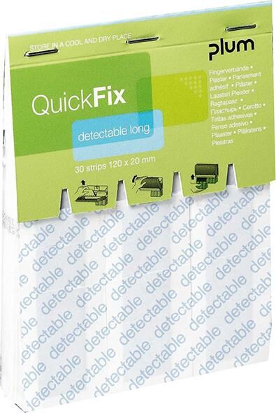 PLUM QUICKFIX Nachfüllpackung 30 Pflaster detectable lang