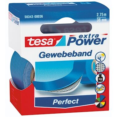 TESA Gewebeband extra Power Perfect 56343-00036 blau