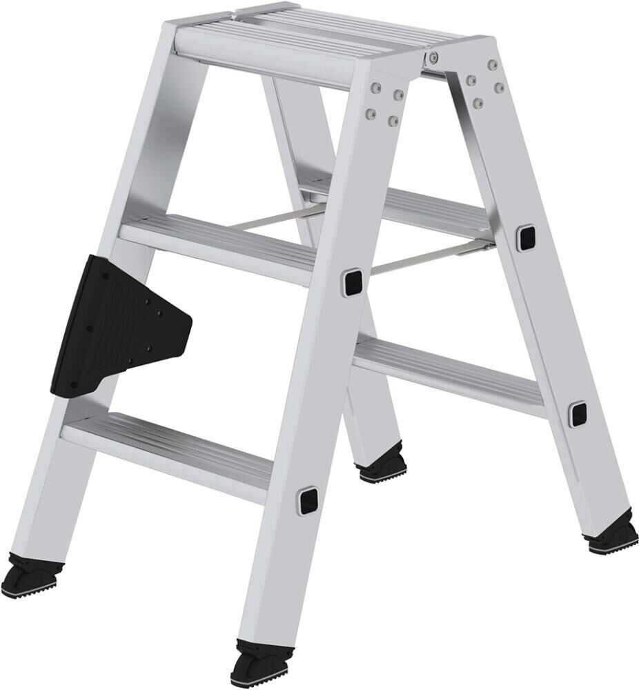 MUNK Aluminium-Stufen-Stehleiter Beidseitig 2x3 Stufen 40206