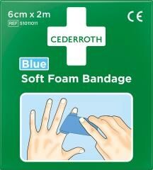 CEDERROTH Schaumbandage blau 6cm x 2m