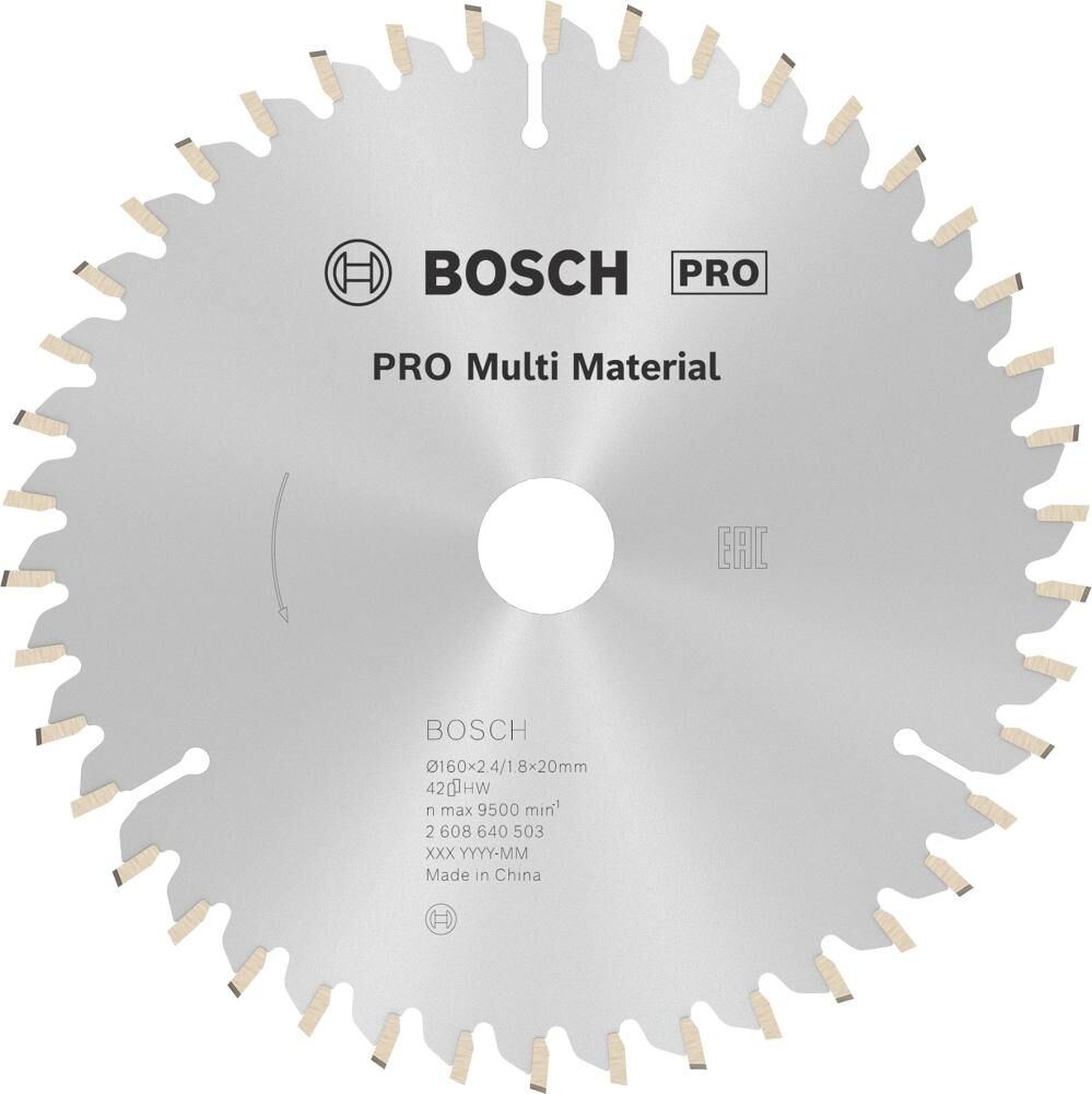 BOSCH Kreissägeblatt 160x20/16 42TR-F MULTI SB 2 ,4