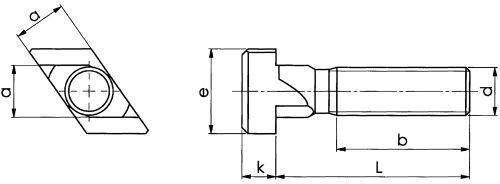AMF Rhombusschraube für T-Nuten M16x18x100mm