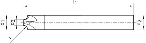 FORMAT Viertelkreisfräser R 2,5mm VHM TIALN