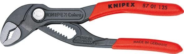 KNIPEX Wasserpumpenzange Cobra 125mm Kunststoffüberzug atramentiert 87 01 125