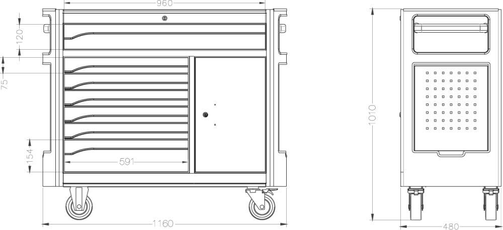 FORMAT Werkstattwagen 2018 1162x 480x1000mm
