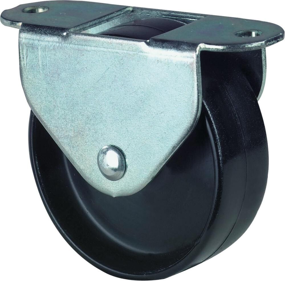 BS ROLLEN Bockrolle 25mm Lg.G Stahlbl verz KunststoffRad