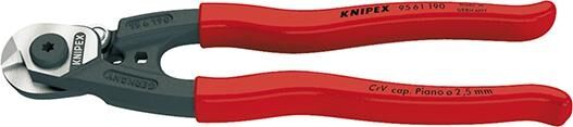 KNIPEX Drahtseilschere 190mm geschmiedet 95 61 190