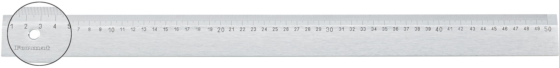 FORMAT Stahllineal 500x40x5mm