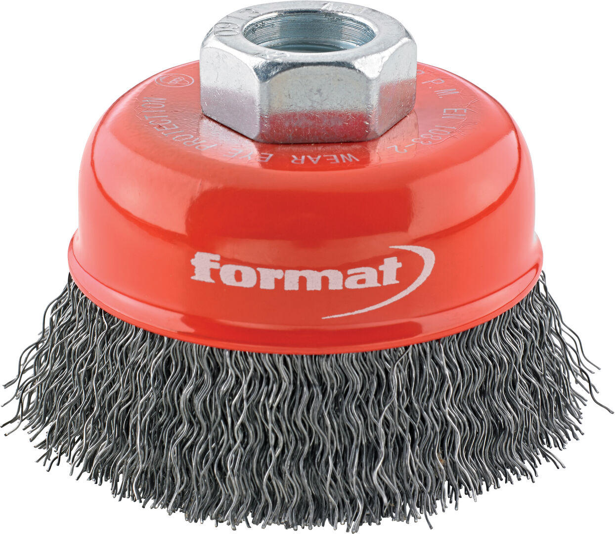 FORMAT Topfbürste Stahldraht gewellt M14 60mm