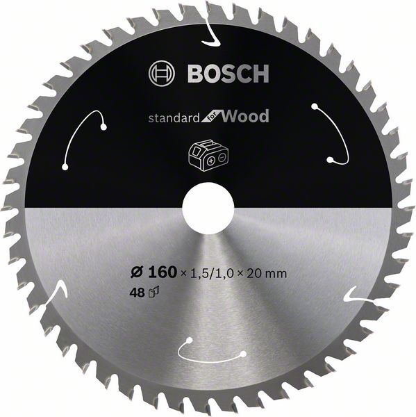BOSCH Kreissägeblatt Standard for Wood 160x20x1,5/1mm 48 Z