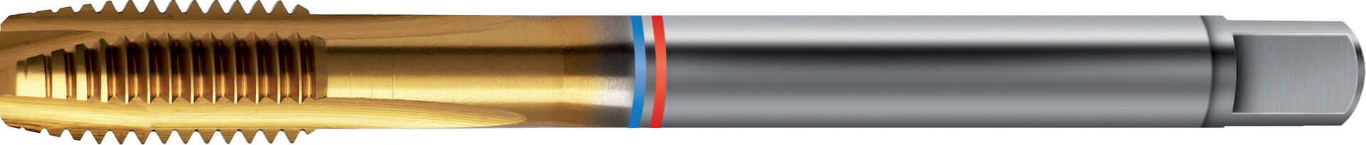 FORMAT Durchgangsloch-Maschinengewindeb. D374B 6H FAT HSSE PM TiN Tandem M10x1