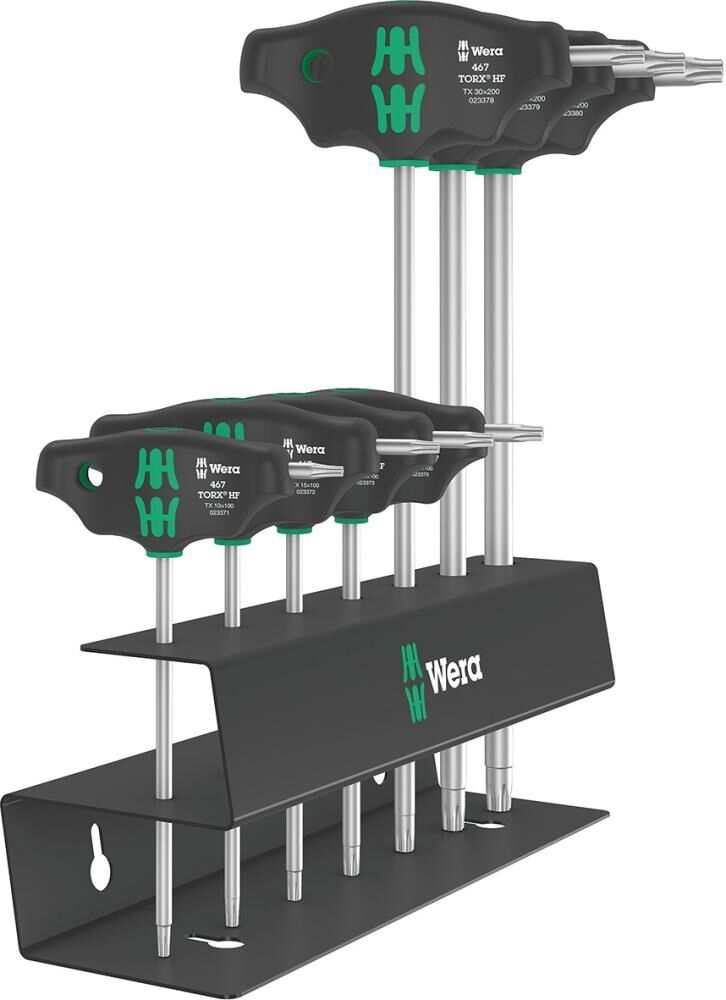 WERA Schraubendreher T-Griff Set TX 6-30 7-teilig Metallständer