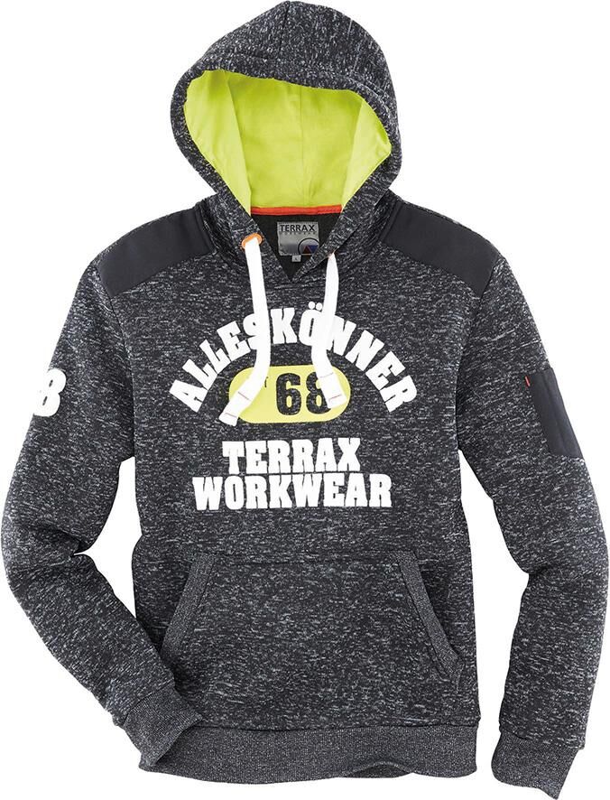 TERRAX Strickfleecehoody melange/lime Größe S