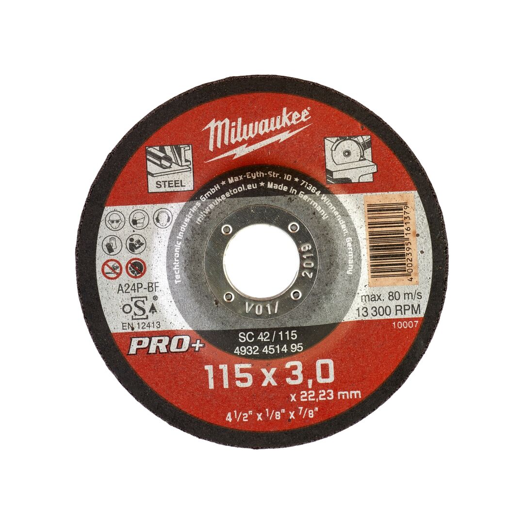 MILWAUKEE Metalltrennscheibe PRO+ 115mm SC42 3mm gekröpft