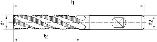 FORMAT Schruppfräser 8,0mm Typ HR DIN844L HSSE