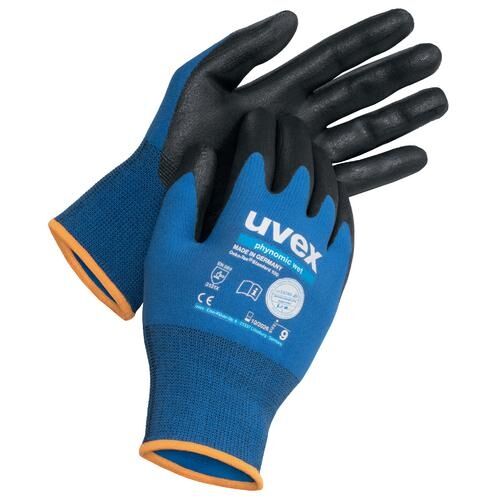 UVEX Montage-Handschuh phynomic wet Gr. 9 Polymerschaum blau/schw 6006.0
