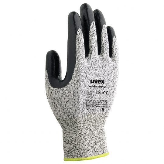 UVEX Schnittschutz-Handschuh unidur 6643 Nitril grau/schwarz Gr. 10 6031.4