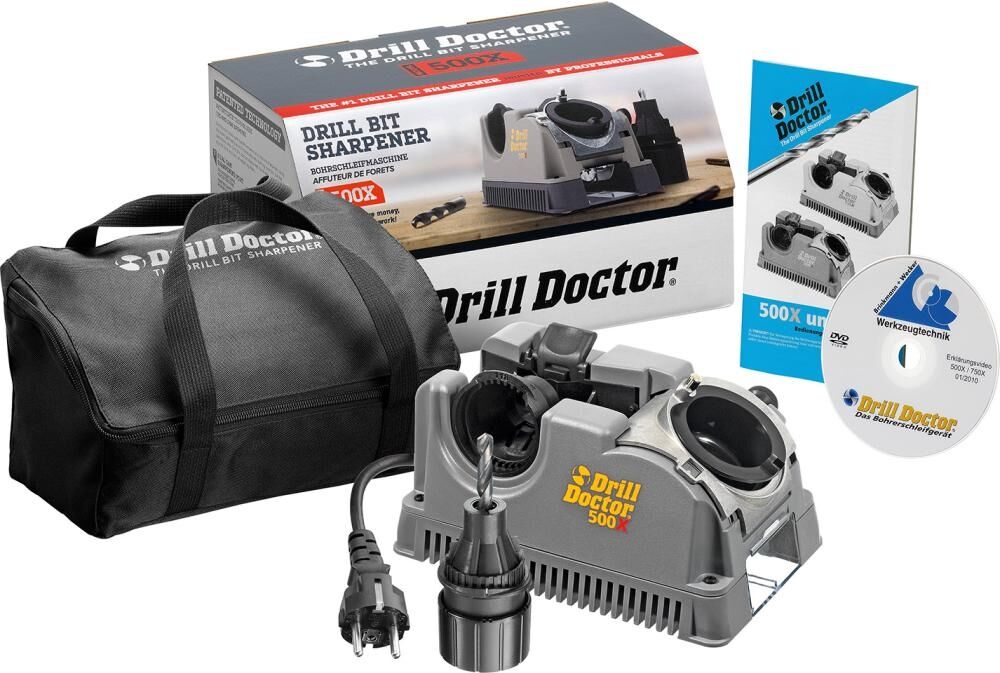 DRILLDOCTOR Bohrerschleifmaschine in Stofftasche Drill Doctor 500X 230V
