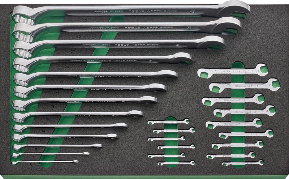 STAHLWILLE Werkzeugmodul 2/3 Schraubenschlüssel TCS 14+12 28-teilig