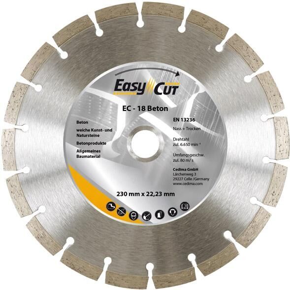 CEDIMA Diamanttrennscheibe Easy-Cut Typ EC 18 180x2,2x10x22,23mm