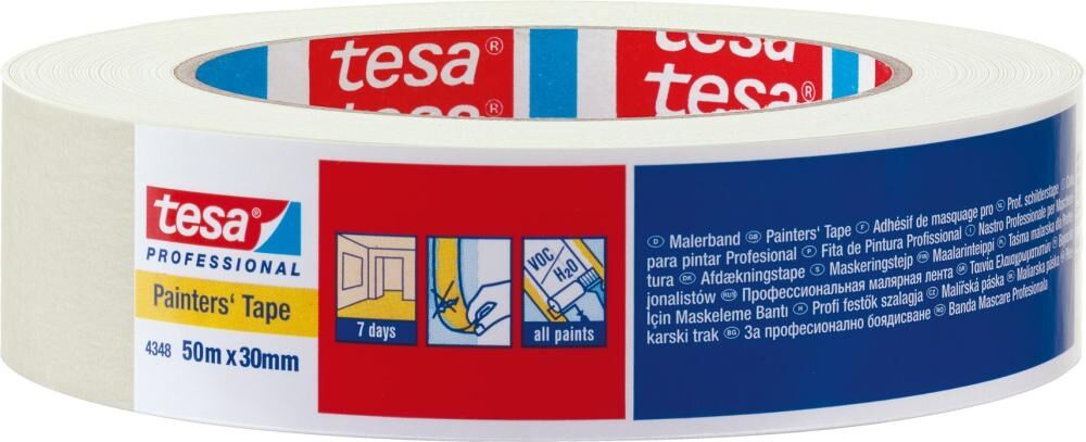 TESA Kreppband hellbeige 50m 30mm Tesakrepp 4319