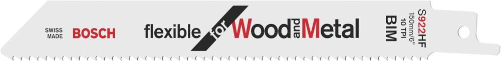 BOSCH Säbelsägeblatt S 922 HF Flexible for Wood 100 Stück