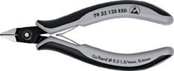 KNIPEX Präzisions-Elektronik-Seitenschneider 125mm ESD brüniert 79 32 125