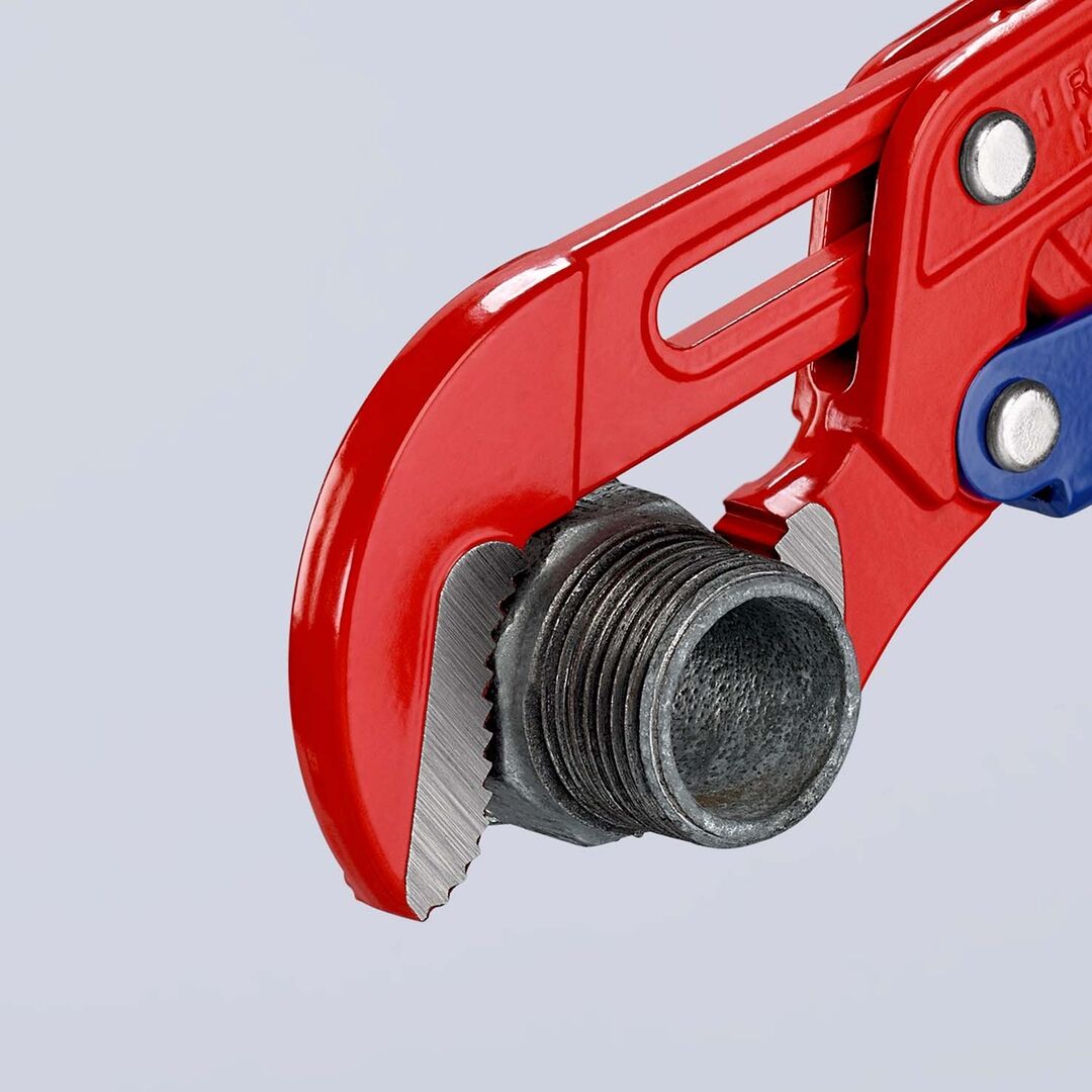 KNIPEX Rohrzange S-Maul Schnelleinsteller 330mm rot pulverbeschichtet 83 60 010