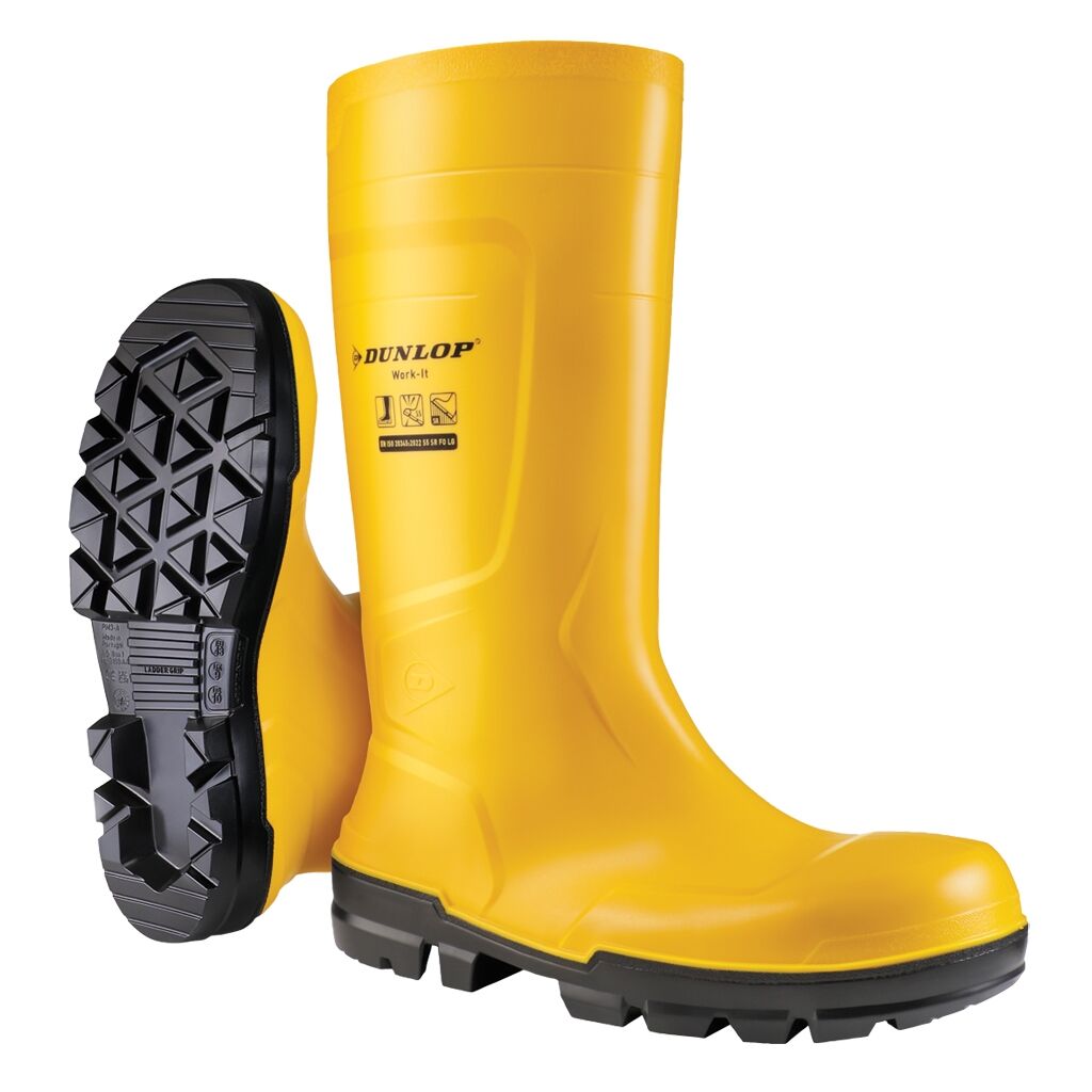 DUNLOP Sicherheits-Stiefel Work-It Full Safety Gr. 36 PVC gelb S5 SR NB2JF01
